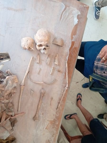 Bones found in excavation work at Jaripatka in Nagpur | नागपूरच्या जरीपटक्यातील खोदकामात हाडेच हाडे  : नागरिकांसह पोलिसही हादरले