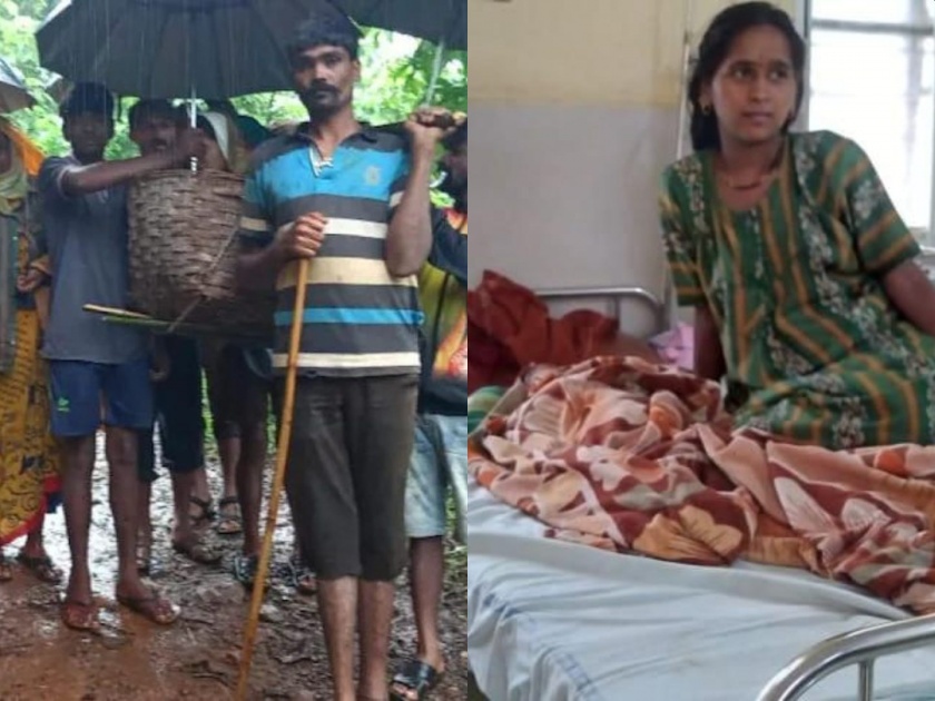 A woman of Dhangarwada gave birth to baby girl in torrential rain no road to going village kolhapur | मुसळधार पाऊस, जंगल अन् झाडाझुडपांमध्ये धनगरवाड्यातील महिलेनं दिला चिमुकलीला जन्म