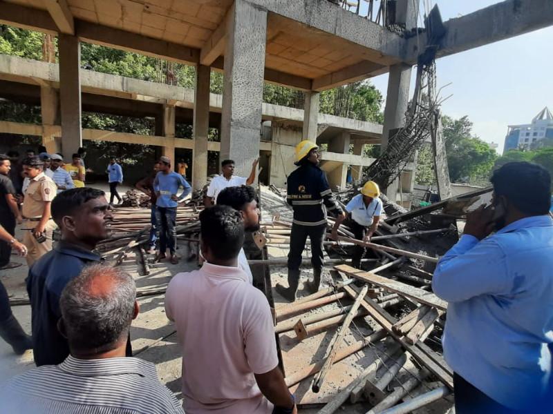Slab collapses in Wanwadi area of Pune Five workers injured | Slab Collapse In Pune: पुण्यातील वानवडी भागात स्लॅब कोसळला; पाच मजूर जखमी