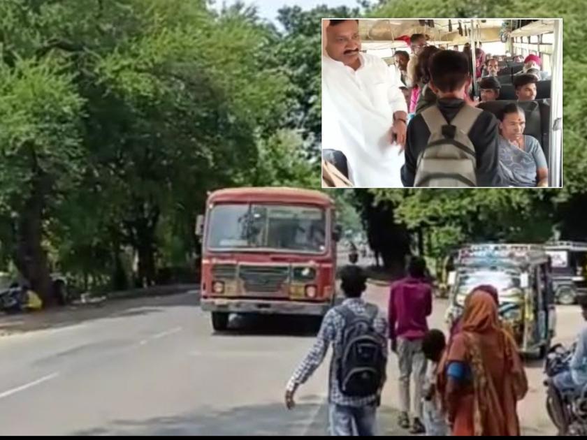MLAs Rajesh Padavi Traveled ST bus from Akkalkuwa to Taloda for school students | शाळकरी विद्यार्थ्यांसाठी आमदार बनले एसटी वाहक; अक्कलकुवा ते तळोदा केला प्रवास 