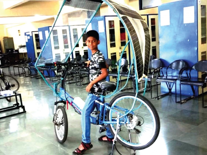 Bicycle rentals on solar energy in the Techno Fun Fair | टेक्नो फन फेअरमध्ये सौरऊर्जेवरील सायकलचे आकर्षण