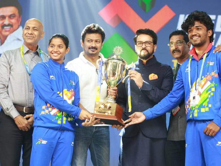 KIYG 2023 Maharashtra retain overall championship, Telangana swimmer Vritti Agarwal finishes with five gold | महाराष्ट्राने जेतेपद कायम राखले; तेलंगना जलतरणपटू वृत्ती अगरवालने जिंकले ५ सुवर्णपदक