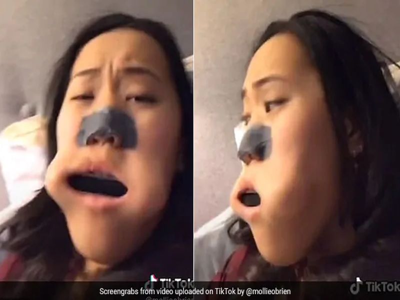 Viral Video: TikTok User Gets Harmonica Stuck In Her Mouth And Has To Seek Medical Help | Viral Video: 'तिनं' तोंडात घातला 'माऊथ ऑर्गन' अन् असं काही घडलं की... 