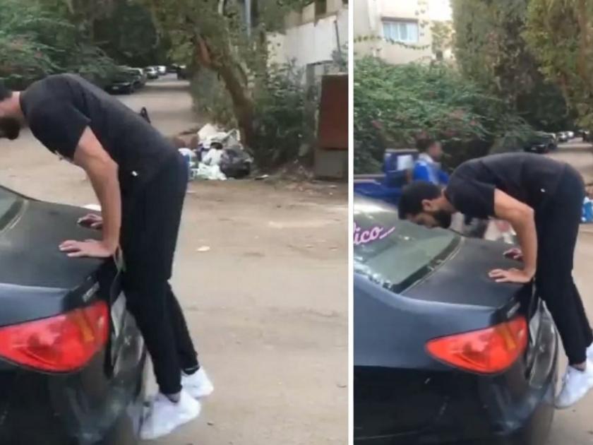 car stunt gone wrong video gets viral on social media | नसत्या कुरापती भोवल्या! कारवर स्टंट करायला गेला अन् कोणाला बघवणार नाहीत असे झाले हाल
