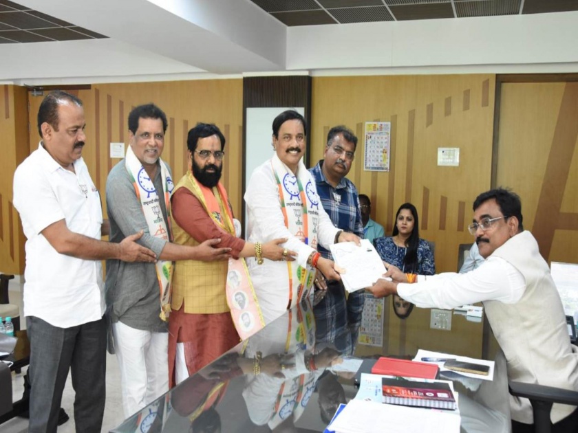 for upcoming lok sabha election 2024 sunil tatkare candidate of mahayuti for raigad lok sabha constituency has filed his nomination form | रायगड लोकसभा मतदारसंघातील महायुतीचे उमेदवार सुनील तटकरे यांचा उमेदवारी अर्ज दाखल