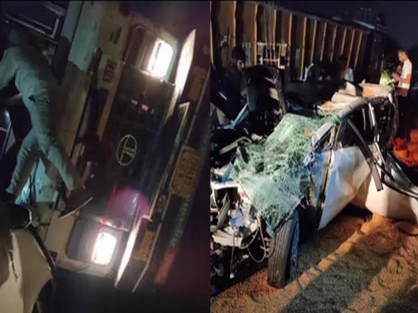 Terrible accident in Gurugram! The truck overturned on the Innova; Four people died on the spot | Gurugram Accident: भीषण अपघात! इनोव्हावर ट्रक उलटला; राजस्थानहून परतणाऱ्या चार तरुण, तरुणींचा जागीच मृत्यू