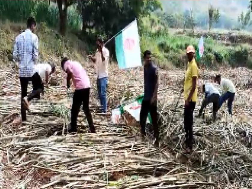 Swabhimani activists aggressive; Sugarcane of DY Patil, Farale factory was demolished and closed | 'स्वाभिमानी'चे कार्यकर्ते आक्रमक; डी वाय पाटील, फराळे कारखान्याच्या ऊस तोडी पाडल्या बंद