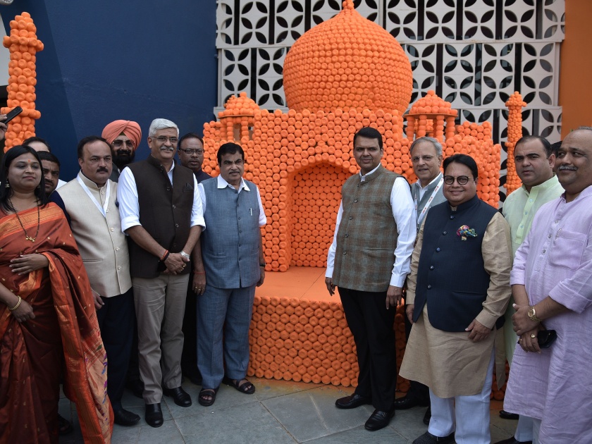 Wow! Tajmahal of oranges descended in Nagpur | अबब ! नागपुरात अवतरला संत्र्यांचा ताजमहाल
