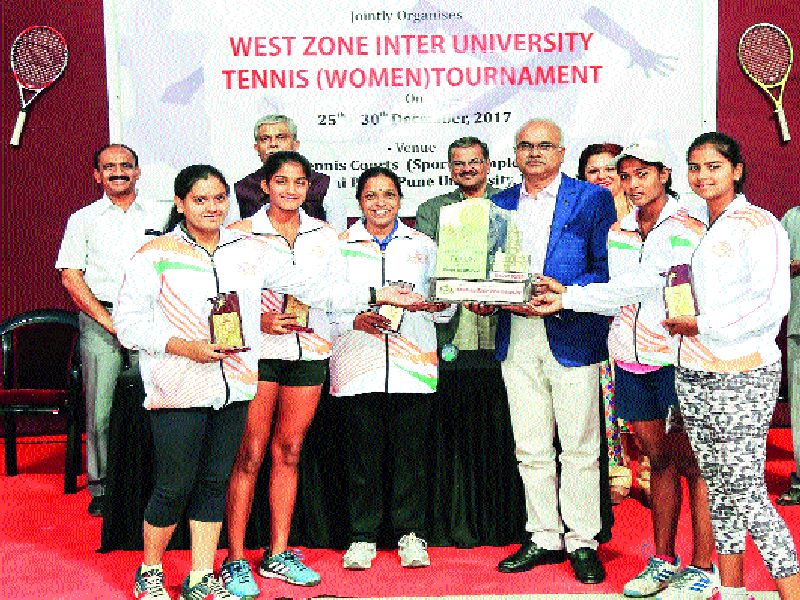  Mumbai University won the title, Western division women's tennis tournament | मुंबई विद्यापीठाला जेतेपद, पश्चिम विभागीय महिला टेनिस स्पर्धा
