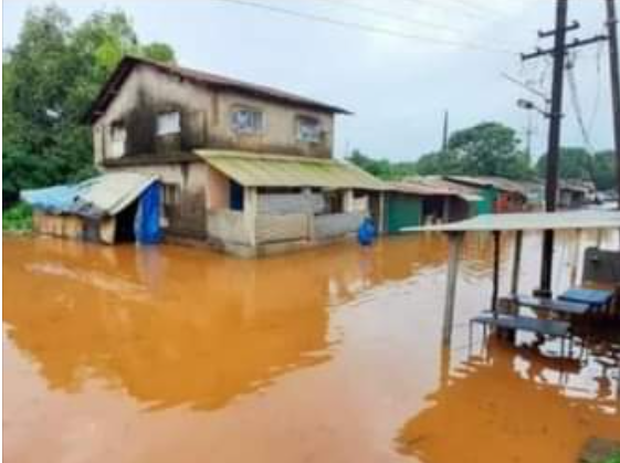 Terekhol river flooded; flood water infiltrated in Banda market | तेरेखोल नदीला पूर ;बांदा बाजारपेठेत पुराचं पाणी घुसलं