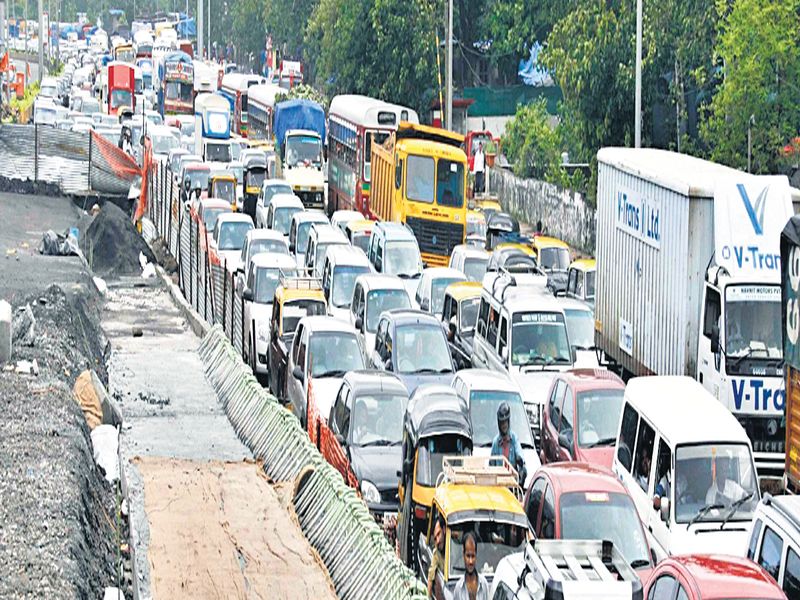  Navi Mumbai-Thane traffic closed for 4 days from today | नवी मुंबई - ठाणे वाहतूक आजपासून ४ दिवस बंद!