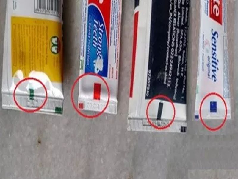 Fact Check: Do you know the meaning of the 'this' mark on toothpaste? | फॅक्टचेक : टूथपेस्टवर असणाऱ्या 'या' मार्कचा अर्थ तुम्हाला माहीत आहे का?