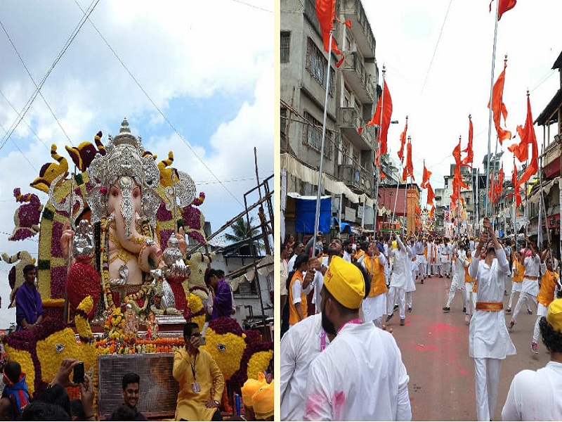 Honorable Fourth Mahaganpati Sri Tulshibagh Public Ganapati Lakshmi road en route | Anant Chaturdashi 2022| मानाचा चौथा महागणपती श्री तुळशीबाग सार्वजनिक गणपती लक्ष्मी रस्त्याने मार्गस्थ 