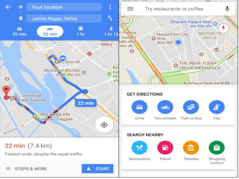 Google brings Two-wheeler mode to Maps in India, suggests fastest routes to bikers | बायकर्ससाठी गुगल मॅपमध्ये आलं 'टू-व्हिलर मोड' फीचर; नवे रस्ते, शॉर्टकट्सची मिळणार माहिती