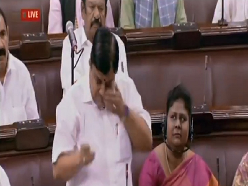 AIADMK MP V Maitreyan breaks down while giving farewell speech in Rajya Sabha | VIDEO : म्हणून राज्यसभेत ढसाढसा रडले हे खासदार महोदय