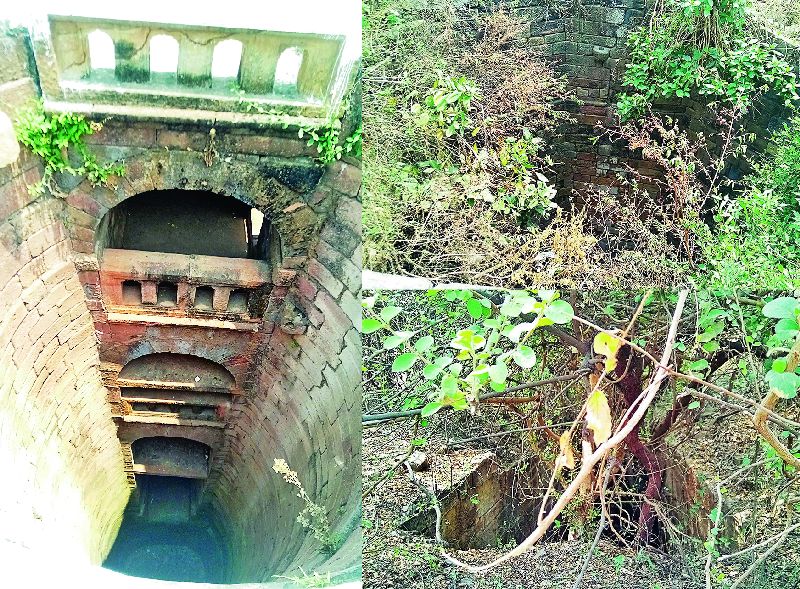 the historical wells in adsa going to be vanished due to negligence of preservation | श्रीक्षेत्र आदासा येथील ऐतिहासिक बाहुली विहिरी मोजतायेत शेवटच्या घटका!