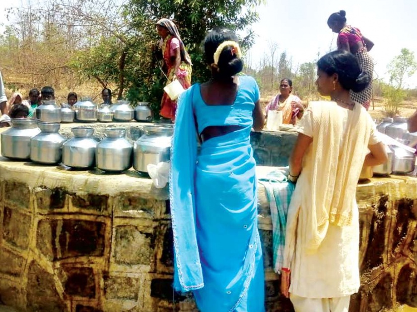 Water rocks in Vikramgad taluka; 27 Water scarcity in the village | विक्रमगड तालुक्यात पाण्याचा खडखडाट जनता त्रस्त; २७ गाव-पाड्यात पाणी टंचाई