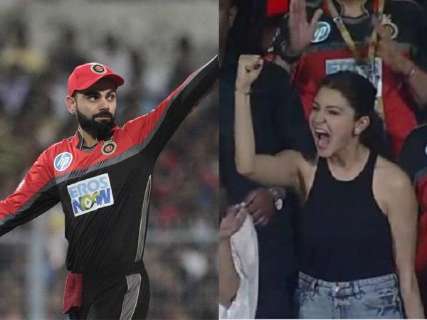IPL 2018: Anushka Sharma's passionate support for Virat Kohli on sidelines has become an internet meme | IPL 2018: पती-पत्नी सेम टू सेम, विराटला चिअर करतानाच्या अनुष्काच्या फोटोचे इंटरनेटवर मेम्स