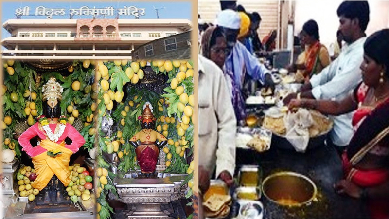 Pandharpur Vitthal Rukmini Temple Committee hangs in the food hall ...! | पंढरपूर विठ्ठल रुक्मिणी मंदिर समितीच्या अन्नछत्रातील पंगत बंद...!