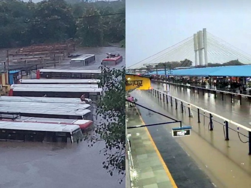 Nagpur Rain: Bus, rail services affected due to heavy rainfall, passengers hurdle | Nagpur Rain : बस, रेल्वेसेवा प्रभावित, प्रवाशांचीही तारांबळ उडाली