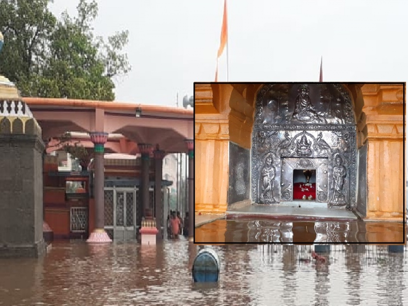 Flood water in Nrisimhawadi Datta Mandir Kolhapur District | Kolhapur News: नृसिंहवाडीत दत्तमंदिरात पाणी, प्रतिक्षा दक्षिणद्वार सोहळ्याची