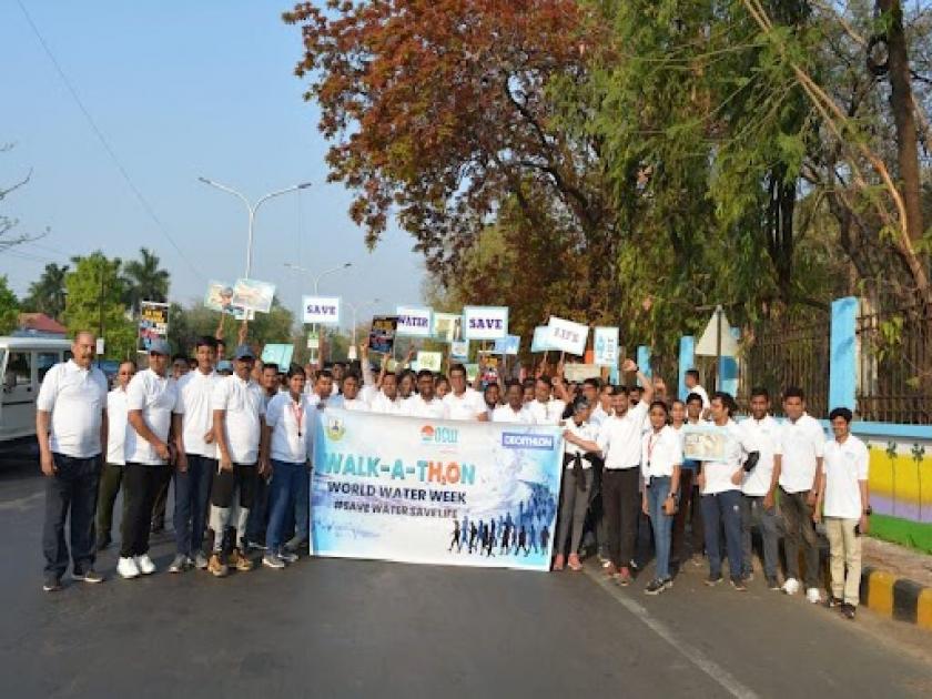 Walk-a-thon for 'Save Water' campaign on the occasion of World Water Day in nagpur | जागतिक जल दिनानिमित 'सेव्ह वॉटर' वॉक-ए-थॉन
