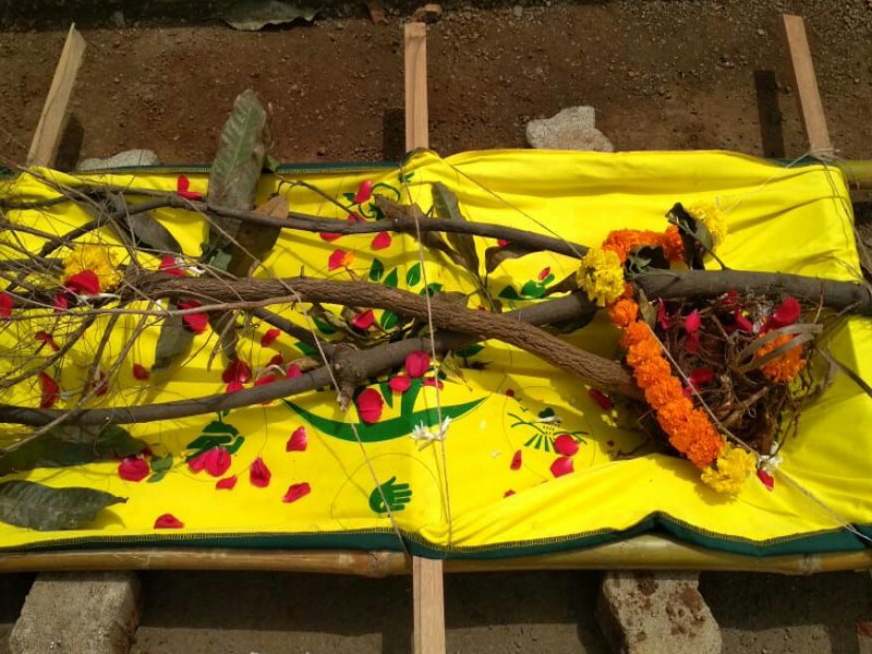 dighi residents protest against illegal tree cutings | वृक्षतोडीच्या निषेधार्थ काढली झाडाची अंत्ययात्रा