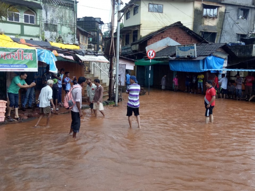 Floods again in Rajapur, and the water level of Vashishta river increased in Chiplun | Video: राजापुरात पुन्हा पूर, चिपळुणात वाशिष्ठीची पातळी वाढली