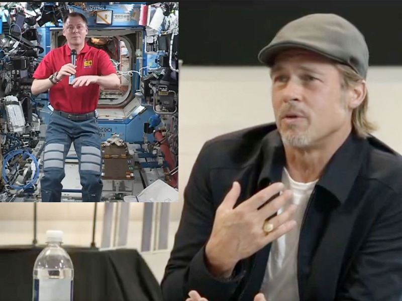 Brad Pitt Phones Astronaut, Asks "Did You Spot Indian Moon Lander"? | Video:भारताच्या विक्रम लँडरशी संपर्क झाला का? अंतराळवीर निक हेगला विचारला प्रश्न, म्हणाला...