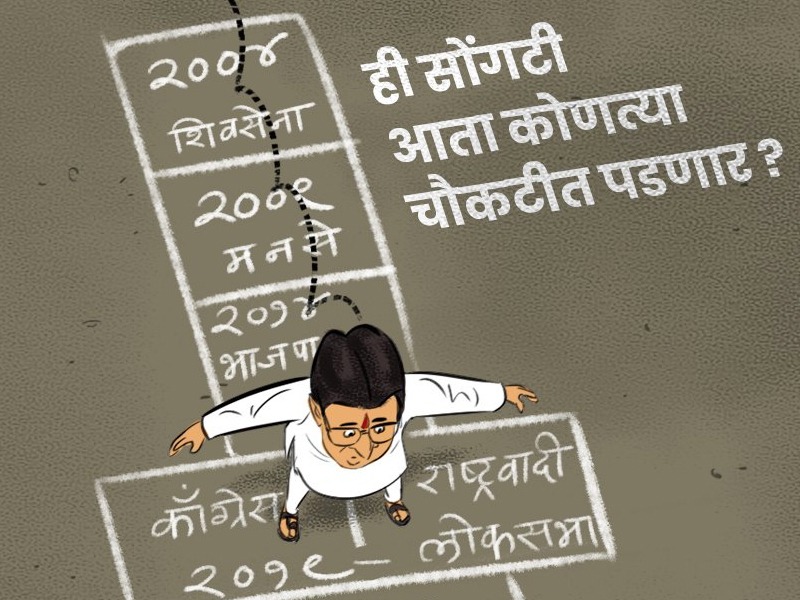 Vidhan sabha 2019 : Bjp post cartoon on Raj Thackeray; asking stand about Mns this time | ही सोंगटी कुणाची?... भाजपानं राज ठाकरेंना डिवचलं; विधानसभेचं बिगुल वाजताच 'कार्टुन' काढलं!