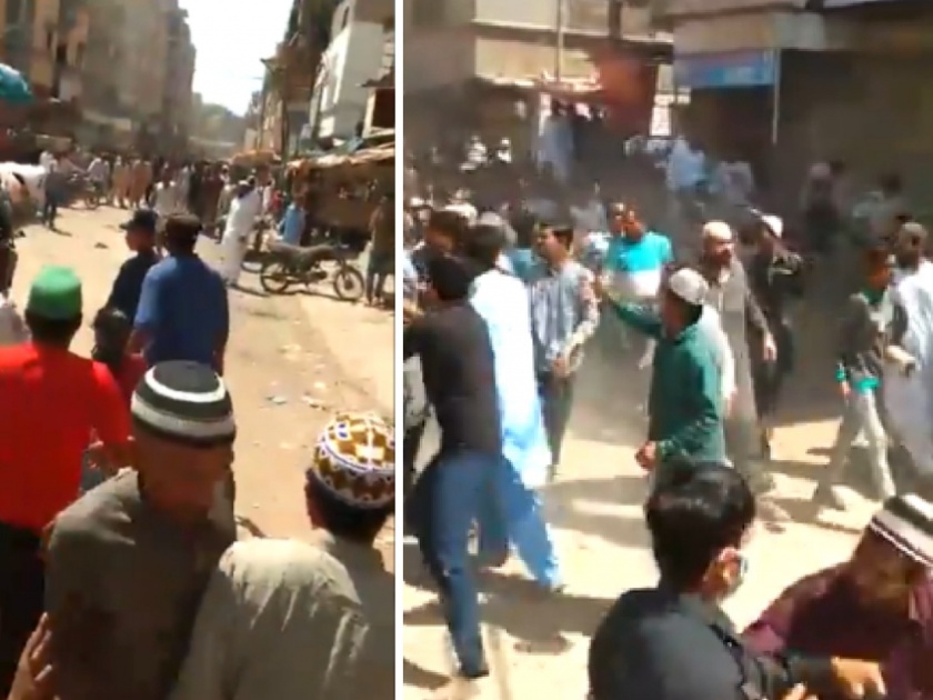 Video : Coronavirus Lockdown in pakistan: Deadly attack on police preventing mass prayers in Pakistan pda | Video :Coronavirus Lockdown : पाकिस्तानात सामूहिक नमाजास रोखल्याने पोलिसांवर जीवघेणा हल्ला 