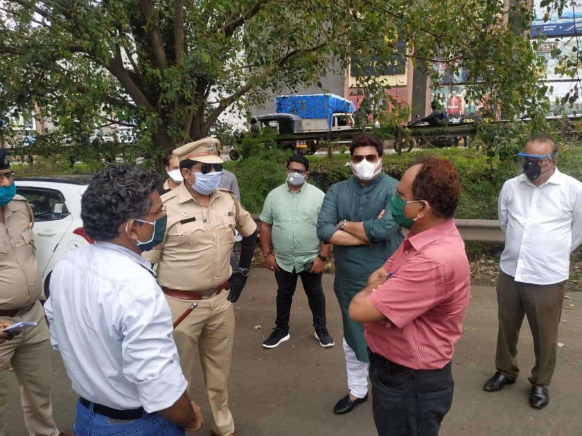 MLA Raju Patil's inspection tour with officials to resolve traffic congestion on Kalyan-Sheel Road | कल्याण-शीळ रोडवरील वाहतूक कोंडीवर तोडगा काढण्यासाठी आमदार राजू पाटील यांचा अधिकाऱ्यांसह पाहणी दौरा