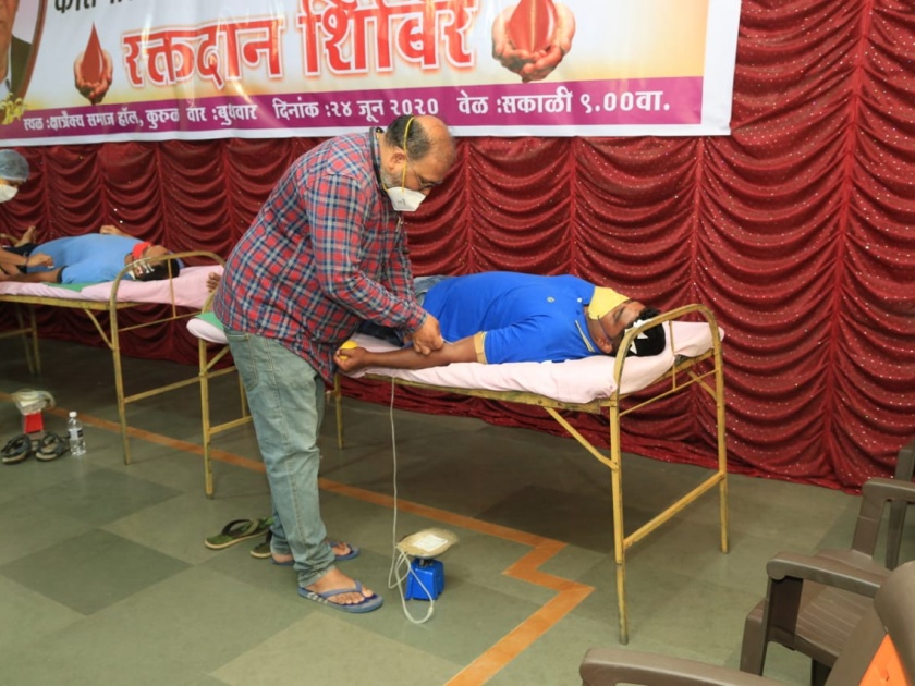 Blood donation camp through Dr. Nanasaheb Dharmadhikari Pratishthan | 250 श्री सदस्य बनले रक्तदाते; डॉ. नानासाहेब धर्माधिकारी प्रतिष्ठानमार्फत रक्तदान शिबीर