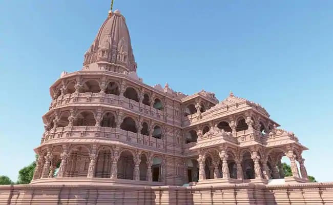 This is what the Ram Mandir will look like after the completion of construction | बांधकाम पूर्ण झाल्यानंतर असं दिसेल राम मंदिर, भूमिपूजनापूर्वी सरकारने प्रसिद्ध केले फोटो