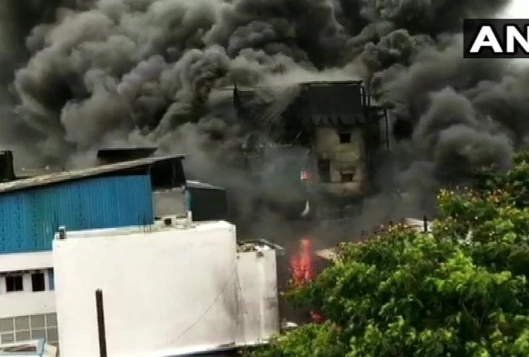 Terrible fire at a biochemical company in Valsad | Breaking : वलसाडमधील बायोकेमिकल कंपनीला भीषण आग