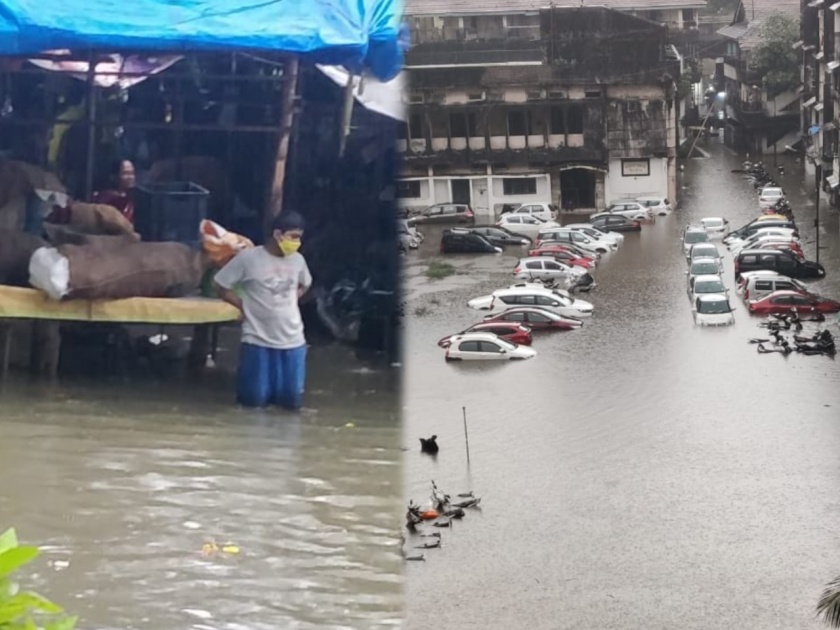 Mumbai rains is trending on twitter people are sharing video and pics of horrible rain | कोसळधारेने मुंबईची तुंबई; अनेक भागांध्ये साचले पाणी, पाहा व्हिडीओ