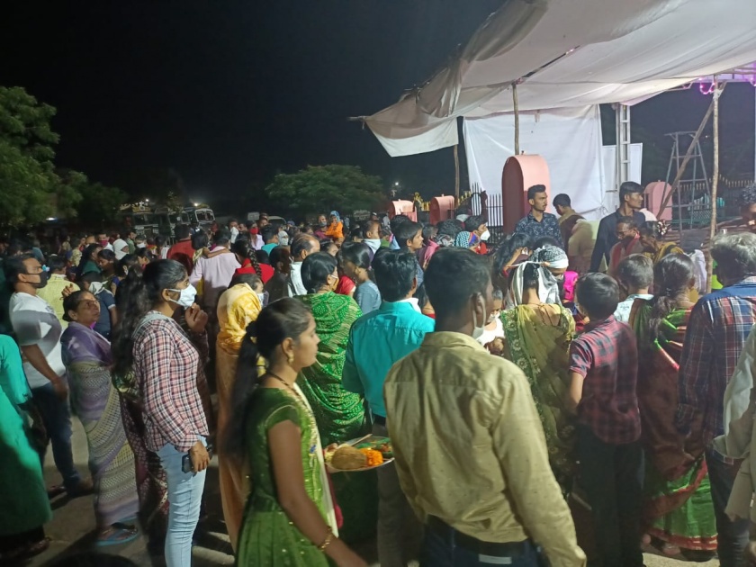 Enthusiasm in Navratra festival of Yavatmal even in times of worry | दुर्गे दुर्घट भारी... काळजीच्या काळातही यवतमाळच्या नवरात्रौत्सवात उत्साह 