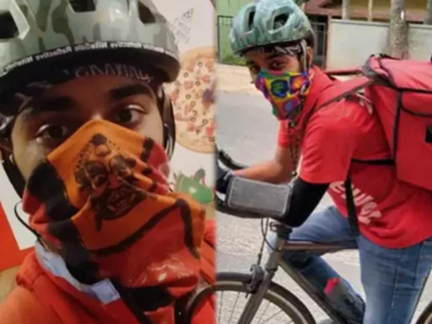 Meet this engineer from karnataka who food delivery at night for cycling | सलाम! दिवसा नोकरी अन् रात्री सायकलवर फूड डिलिव्हरी करून स्वप्नांसाठी राबतोय हा इंजिनिअर