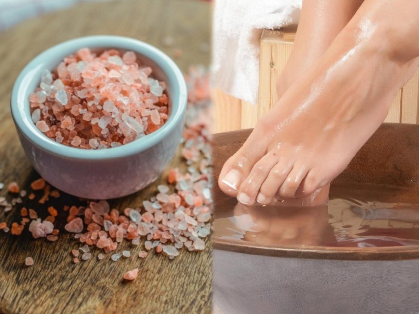 Unbelievable benefits of foot soaks with himalayan salt water or pink salt | पोटाच्या विकारांसह थकवा घालवण्यासाठी गुणकारी ठरतं सैंधव मीठ; इतर फायदे वाचून अवाक् व्हाल