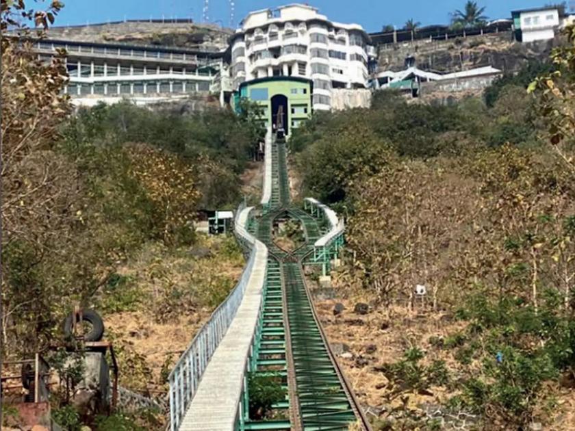 Funicular Rail for the service of jeevdani devotees from March! | जीवदानी भक्तांच्या सेवेसाठी फ्युनिक्युलर रेल मार्चपासून! काम अंतिम टप्प्यात