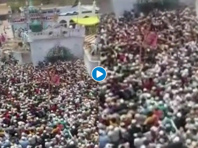 VIDEO In UP’s Badaun, Covid-19 norms go for a toss as hundreds turn out for funeral of Islamic leader | Video - कोरोना नियमावलीची एैशीतैशी अन् सोशल डिस्टंसिंगचा फज्जा; मुस्लिम धर्मगुरुच्या अंत्ययात्रेसाठी तुफान गर्दी