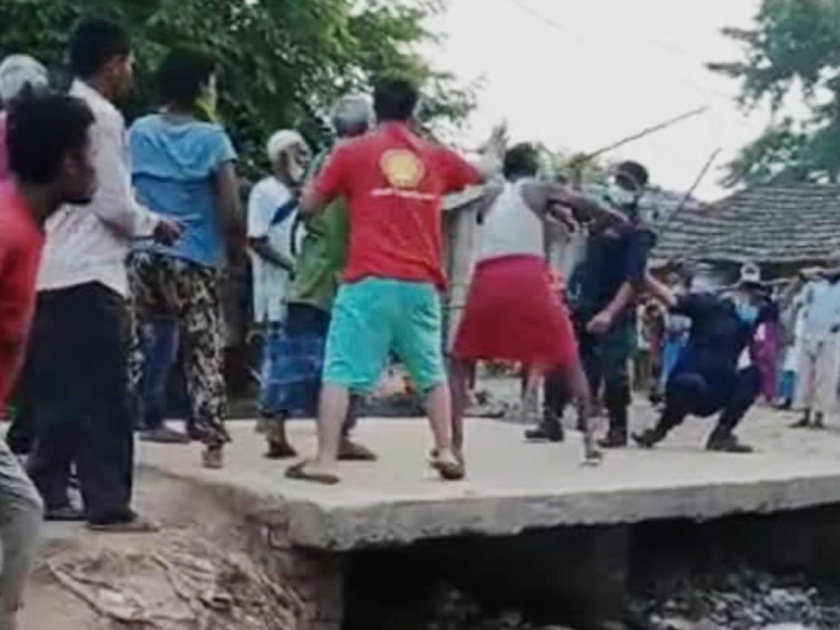 Nepali police beat up Indians; SSB personnel deployed at border after tension, traffic jam | नेपाळी पोलिसांची भारतीय लोकांना मारहाण; तणावानंतर बॉर्डरवर SSB जवान तैनात, वाहतूक ठप्प