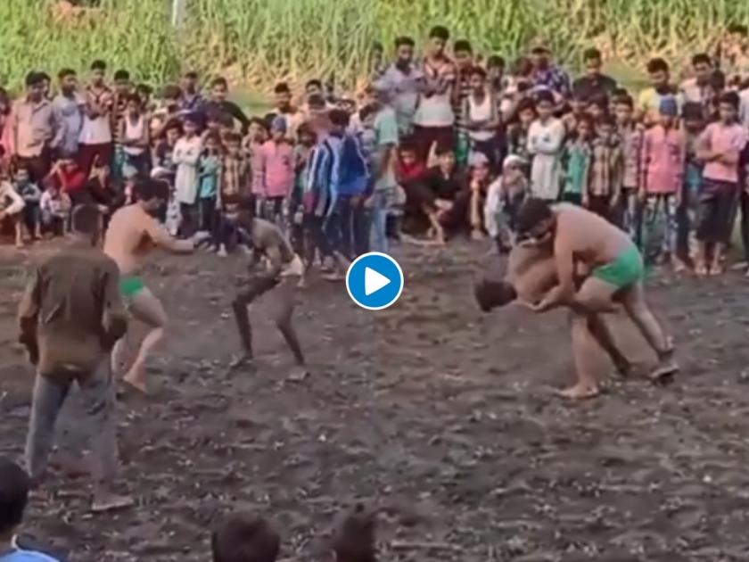 Uttarakhand pailwan wrestler killed during wrestling in Moradabad faridnagar , shocking video goes viral | प्रतिस्पर्ध्याची मान मोडली, मग मान हलवून नीट तपासली आणि मग उभा राहिला, कुस्तीपटूचा आखाड्यात तडफडून मृत्यू