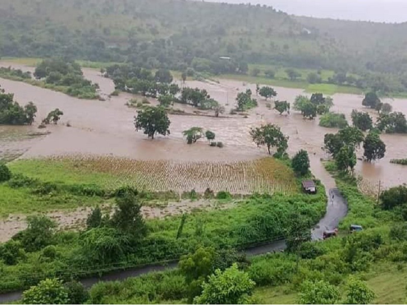 Floodwaters inundated Wantakali, and farmers spent the night on tamarind trees | वानटाकळीत पुराचे पाणी घुसले,शेतकऱ्यांनी चिंचेच्या झाडावर रात्र काढली