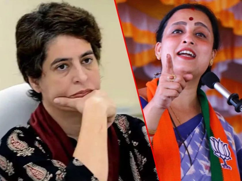 BJP Chitra Wagh Slams Congress Priyanka Gandhi Over pune crime | "प्रियंका गांधी पुण्याच्या घटनेवर गप्प का?, ती तुमच्या मुलीसमान नाहीये का?"; चित्रा वाघ यांचा संतप्त सवाल