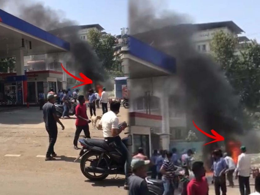 Big disaster averted! Fire broke out at a petrol pump in Dombivali Rajunagar area | मोठा अनर्थ टळला! डोंबिवलीतील पेट्रोल पंपास आग, अग्निशमन दलाने घेतली धाव