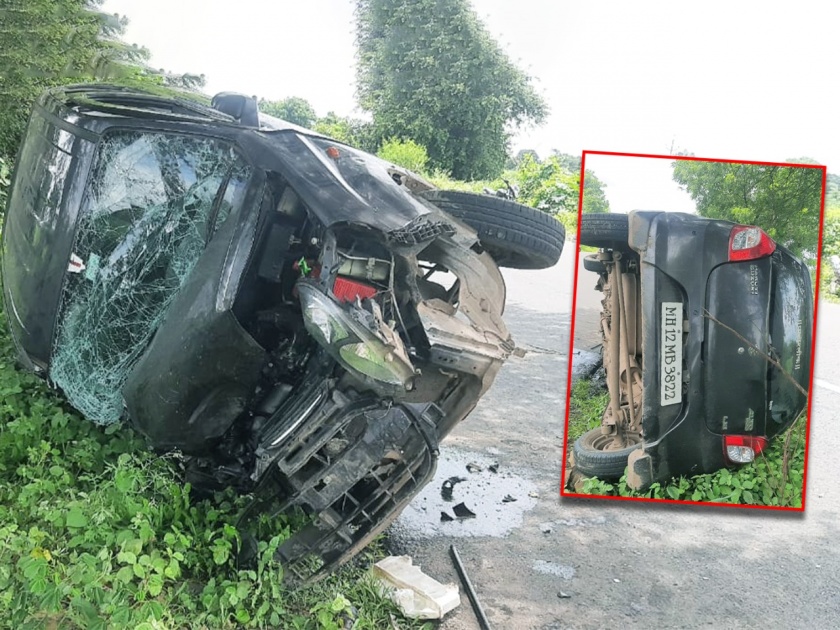Accident to son's car carrying his father's body; 4 people seriously injured in buldhana | वडिलांचे पार्थिव घेऊन जाणाऱ्या मुलाच्या गाडीला अपघात; ४ जण गंभीर जखमी