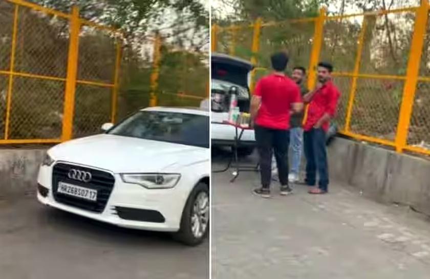 Audi Chaiwala man who sells tea from his luxury sedan video goes viral | ऑडी चायवाला! लक्झरी सेडानमधून चक्क चहा विकतो 'हा' तरुण; Video तुफान व्हायरल
