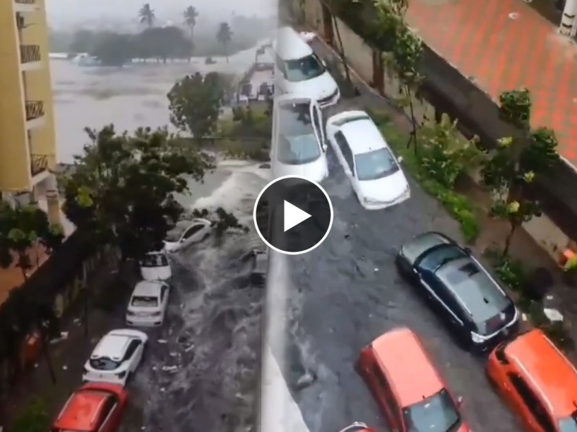 Video cyclone michaung heavy rains in chennai tamil nadu | Video - पाणीच पाणी! मिचाँग चक्रीवादळाचा तडाखा; चेन्नईत वाहून गेल्या गाड्या, परिस्थिती गंभीर