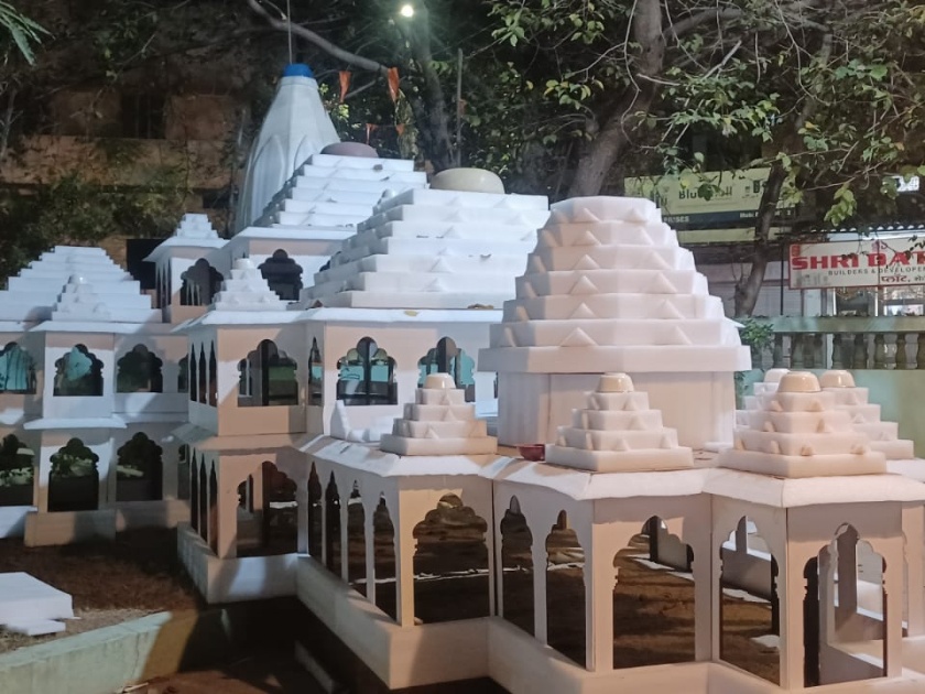 A replica of the temple of Ayodhya in Nagpur, a Ram temple built in the courtyard of the house! | अयोध्येच्या मंदिराची प्रतिकृती नागपुरात, घराच्या अंगणातच उभारले राम मंदिर!